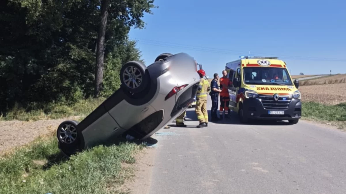 Wypadek niedaleko Piotrkowa. 29-latek trafił do szpitala