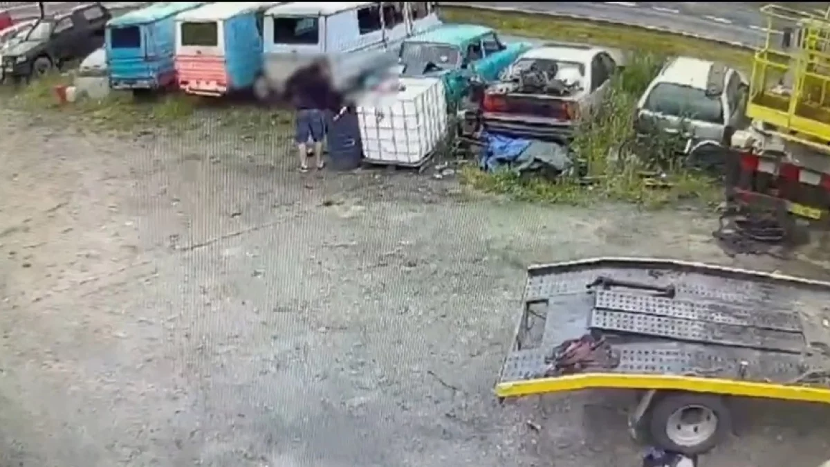 Ukradł złom pod Piotrkowem. Chciał naprawić sobie auto [FILM]
