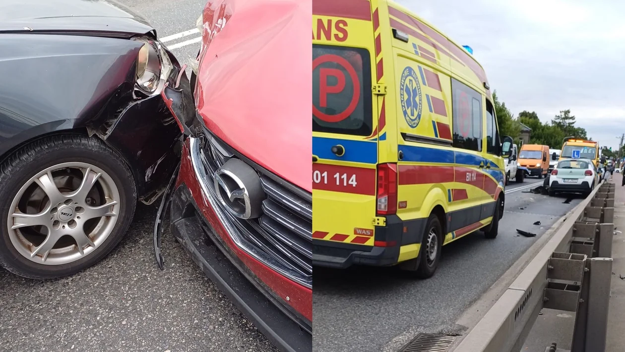 Wypadek na DK12. Zderzyły się trzy pojazdy - Zdjęcie główne