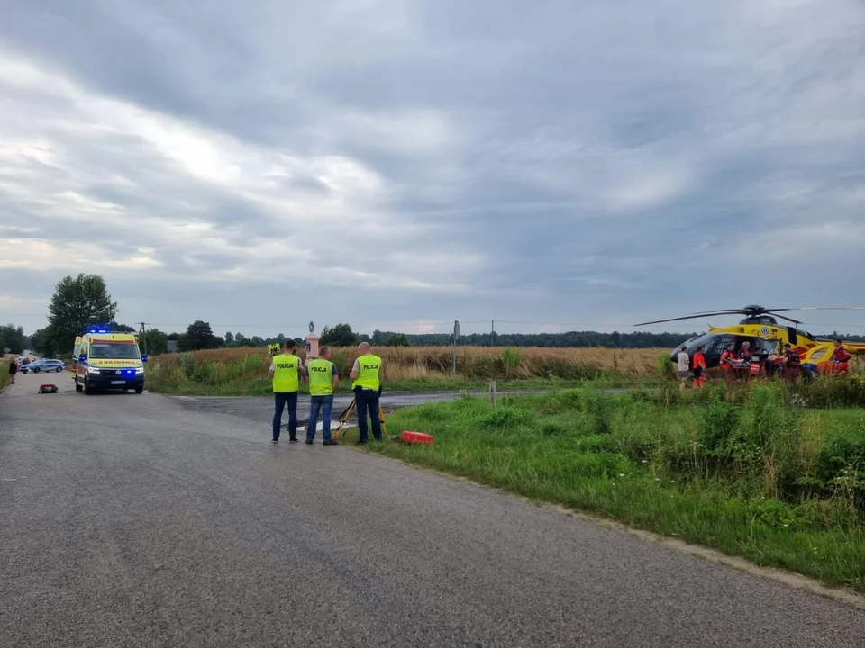 Tragedia z udziałem rowerzysty i osobówki. Na miejscu lądował LPR - Zdjęcie główne