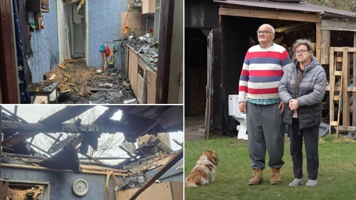 Tragedia pod Piotrkowem. Strażak stracił dach nad głową, koledzy ruszyli z pomocą