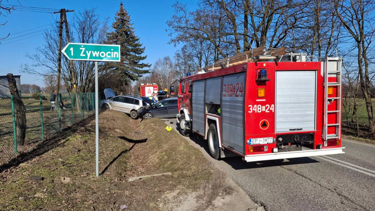 Wypadek w powiecie piotrkowskim. Dwie osoby trafiły do szpitala [ZDJĘCIA] - Zdjęcie główne