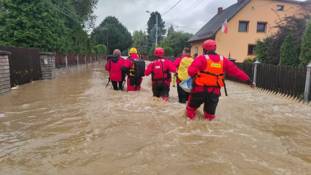 WOPR z Piotrkowa pomaga na południu Polski. Walczą ze skutkami powodzi - Zdjęcie główne