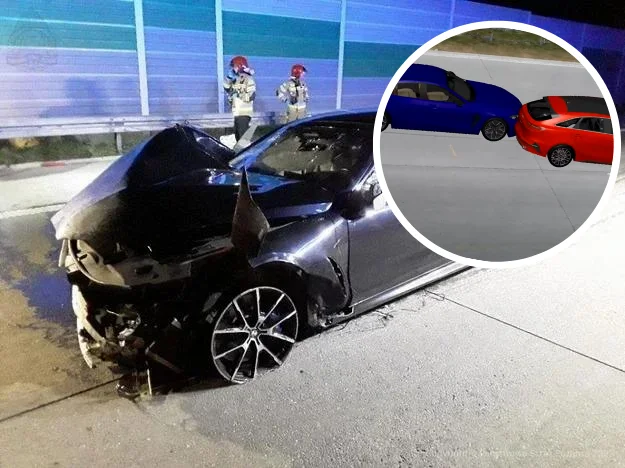 Eksperci zrekonstruowali tragiczny wypadek na A1. Kierowca bmw poruszał się z prędkością 315 km/h? [FILM] - Zdjęcie główne