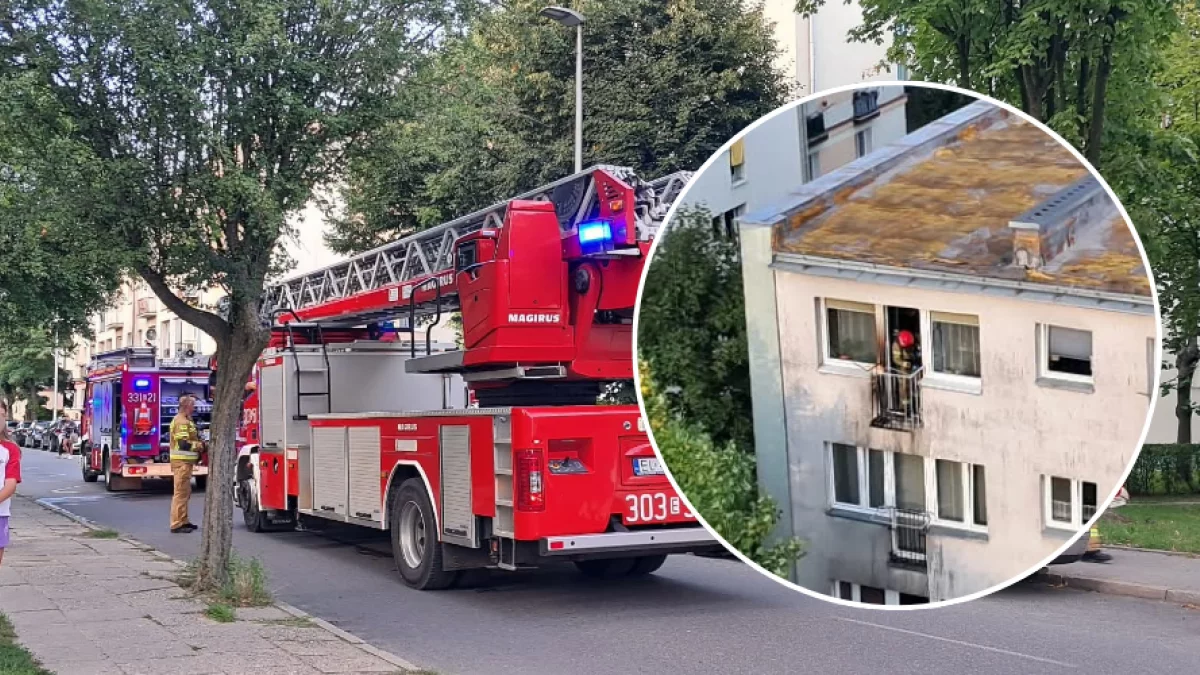 Na balkonie pojawił się ogień. Akcja strażaków w Piotrkowie
