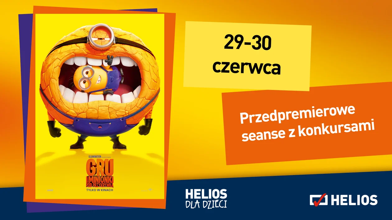 Nowa część „Minionków” przedpremierowo z konkursami dla dzieci w kinach Helios! - Zdjęcie główne