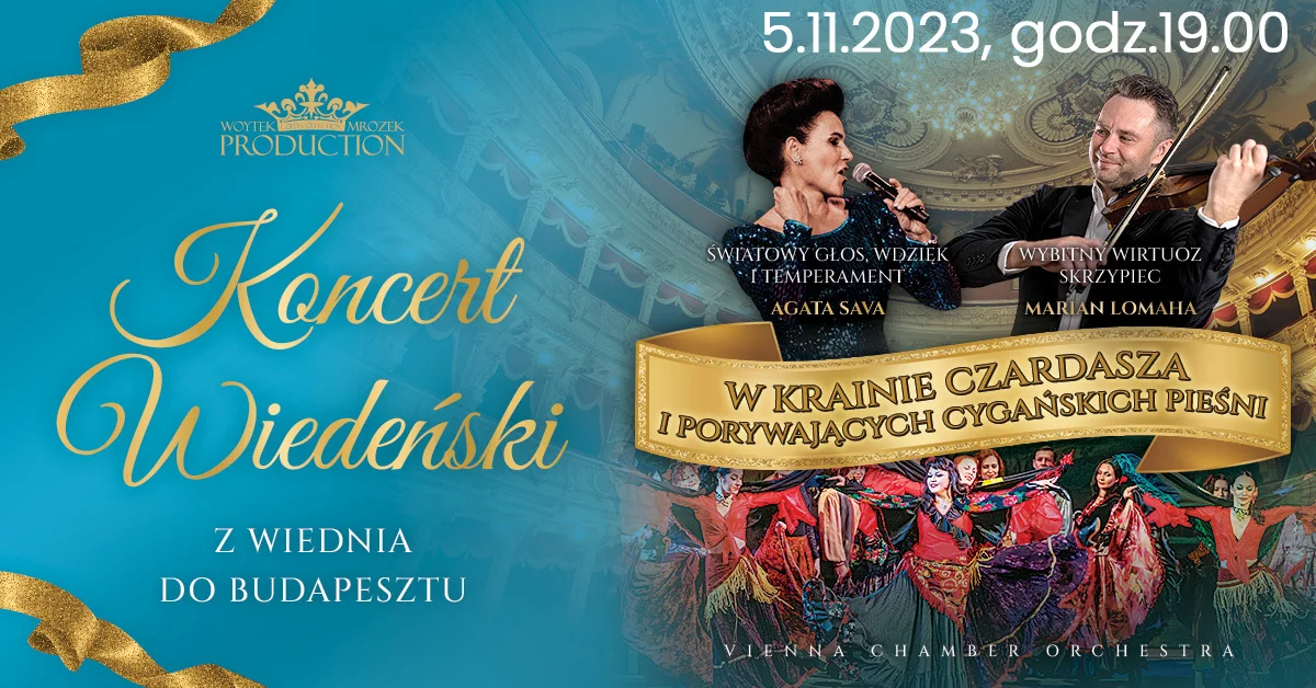 Koncert Wiedeński z Wiednia do Budapesztu „W Krainie Czardasza i Porywających Cygańskich Pieśni” - Zdjęcie główne