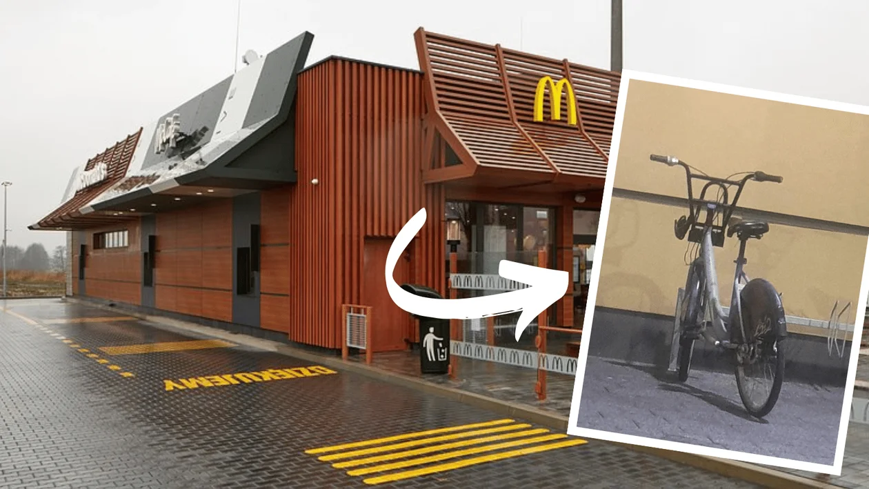 Palcem po mapie z Łódzkim Rowerem Publicznym. Tym razem znaleziono go pod McDonald'sie w Strykowie [ZDJĘCIA] - Zdjęcie główne