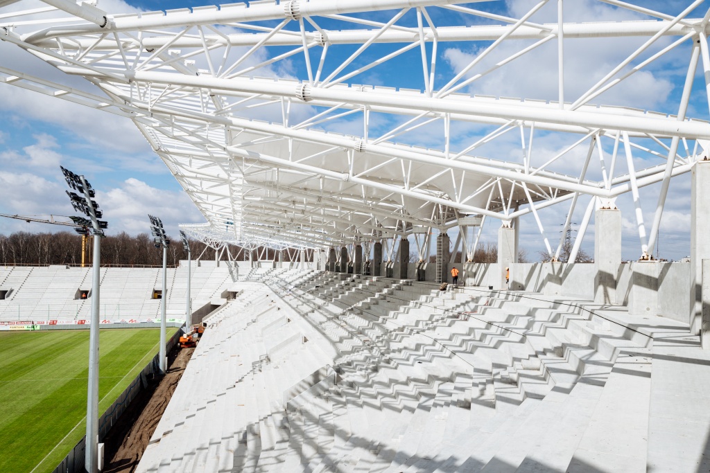 Blisko, coraz bliżej. Stadion ŁKS-u Łódź pięknieje z każdym dniem (Fot. ŁKS Łódź/mat. prasowe)