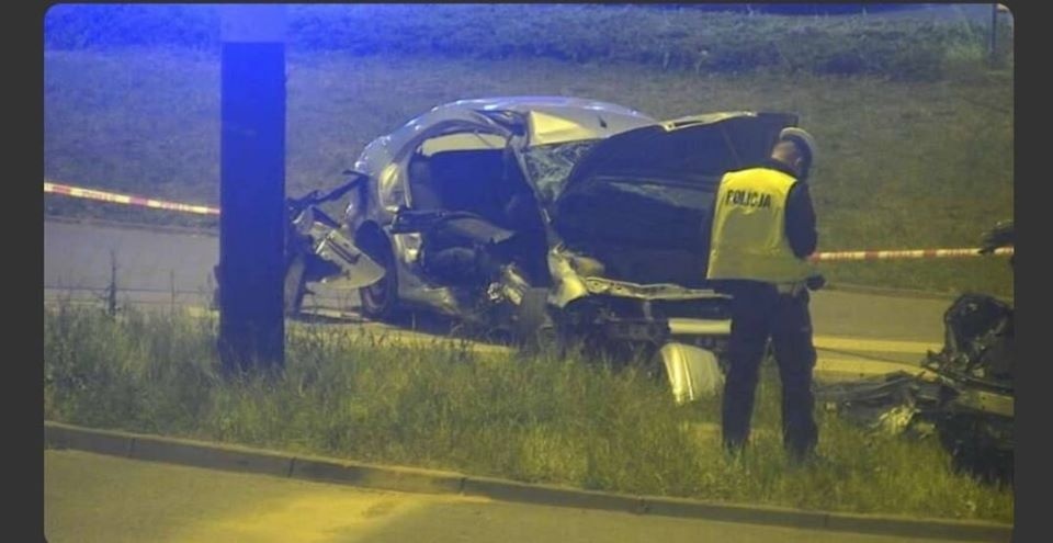 Tragiczny wypadek na skrzyżowaniu Włókniarzy-Konstantynowska w Łodzi z dnia 30 maja 2020 roku (fot. Auto Pomoc Cała Polska)