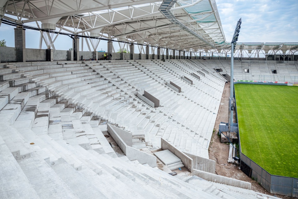 Stadion ŁKS-u. Budowa stadionu ŁKS Łódź [lipiec 2021] (fot. ŁKS Łódź)