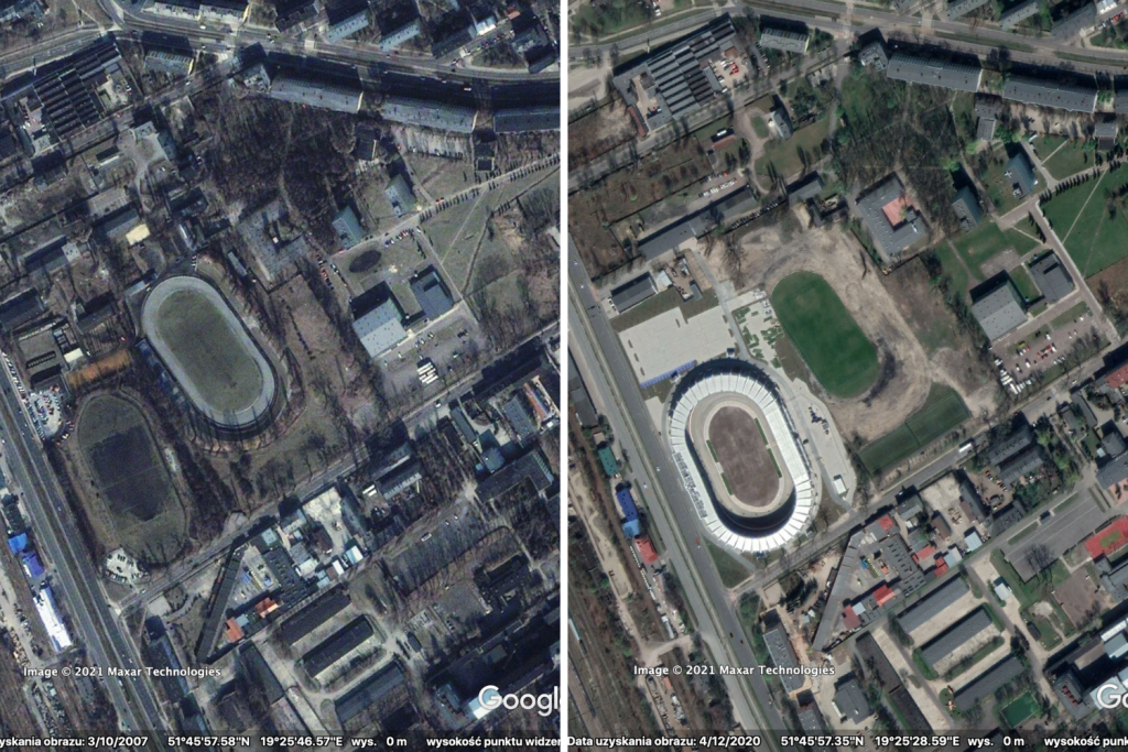 ŁÓDŹ. STADION ORŁA ŁÓDŹ. ROK 2007 | ŁÓDŹ. STADION ORŁA ŁÓDŹ. ROK 2020