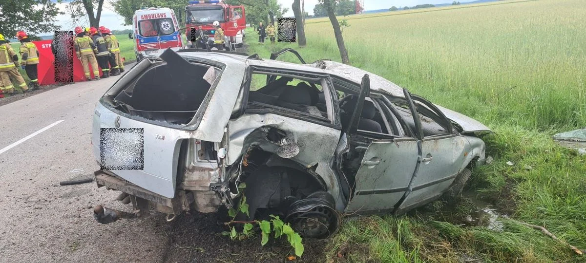 Groźny wypadek w Łódzkiem. 20-latek prowadził bez uprawnień. Grozi mu 5 lat! [zdjęcia] - Zdjęcie główne