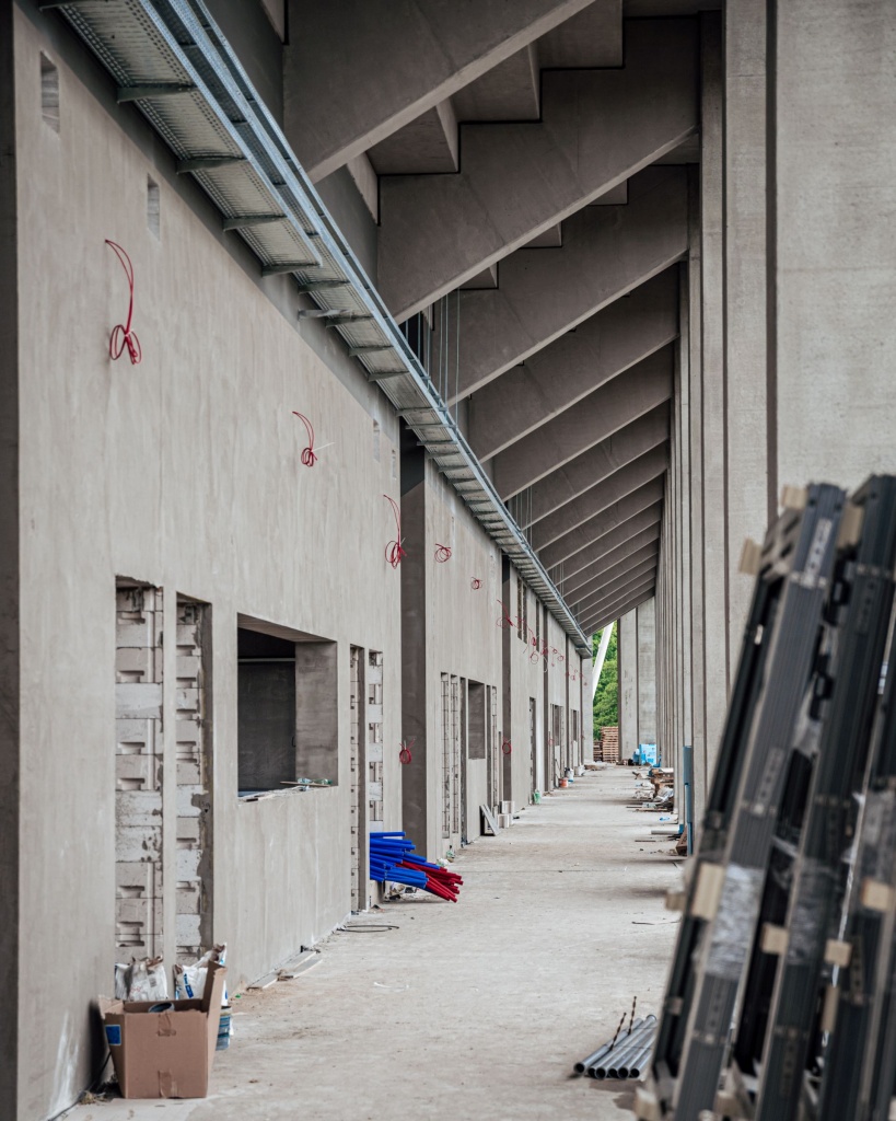 Stadion ŁKS. Do oddania obiektu przy al. Unii 2 w Łodzi pozostał niespełna rok! (fot. ŁKS Łódź)