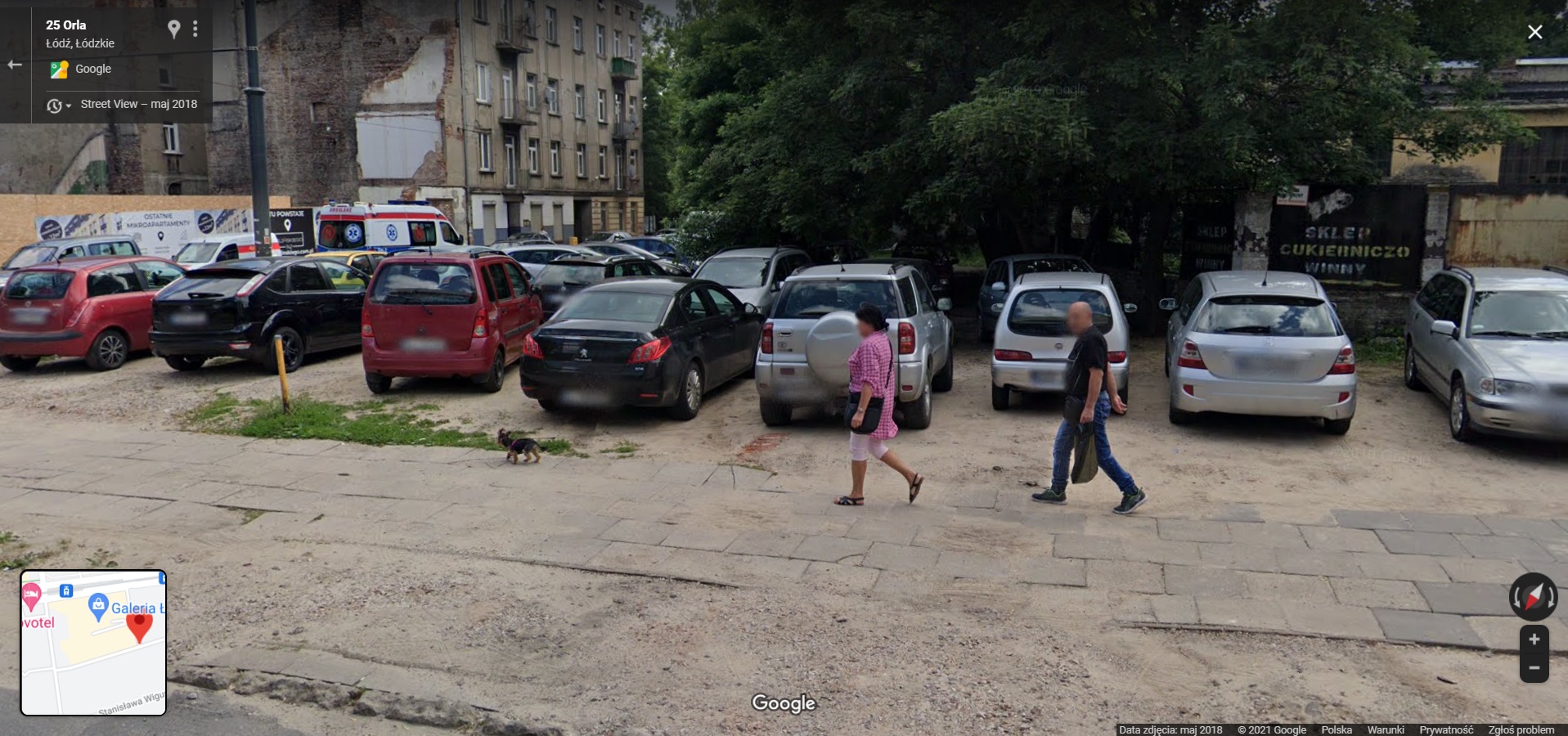 Mieszkańcy łódzkiego Śródmieścia przyłapani przez Google Street View