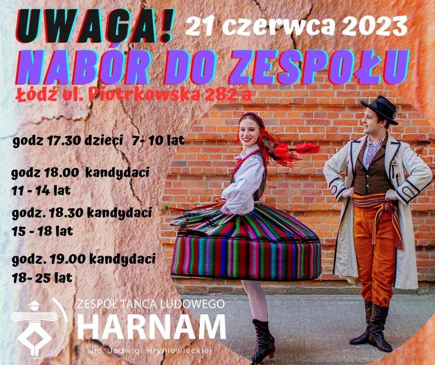 Zespół Harnam zaprasza kandydatów - Zdjęcie główne