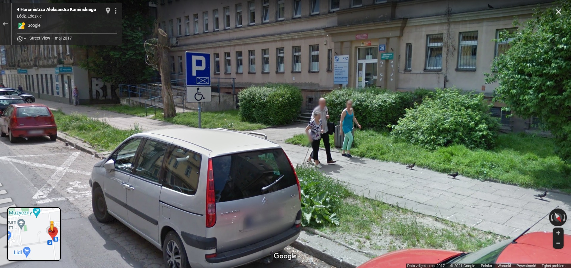 Mieszkańcy łódzkiego Śródmieścia przyłapani przez Google Street View