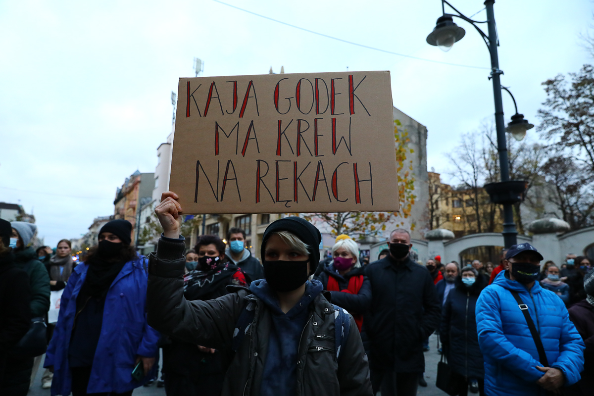 „Ani jednej więcej” - protest na Piotkowskiej w Łodzi