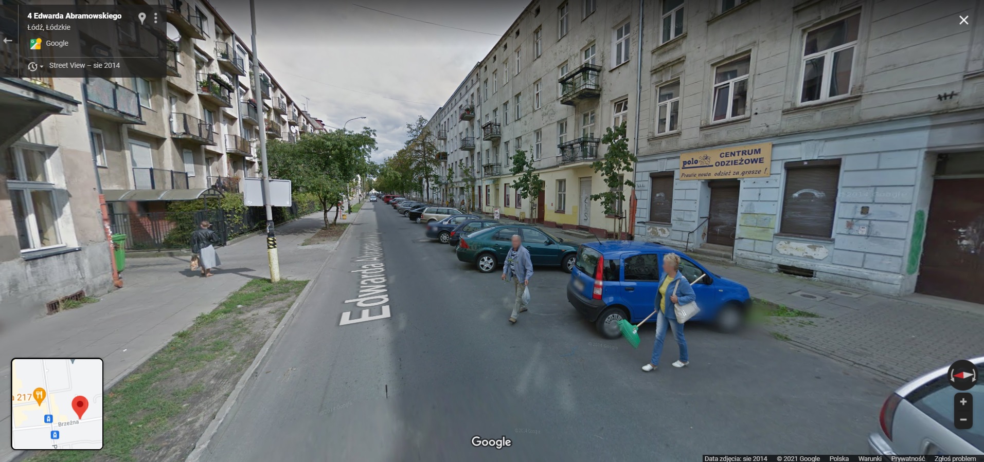 Mieszkańcy łódzkiego Śródmieścia przyłapani przez Google Street View