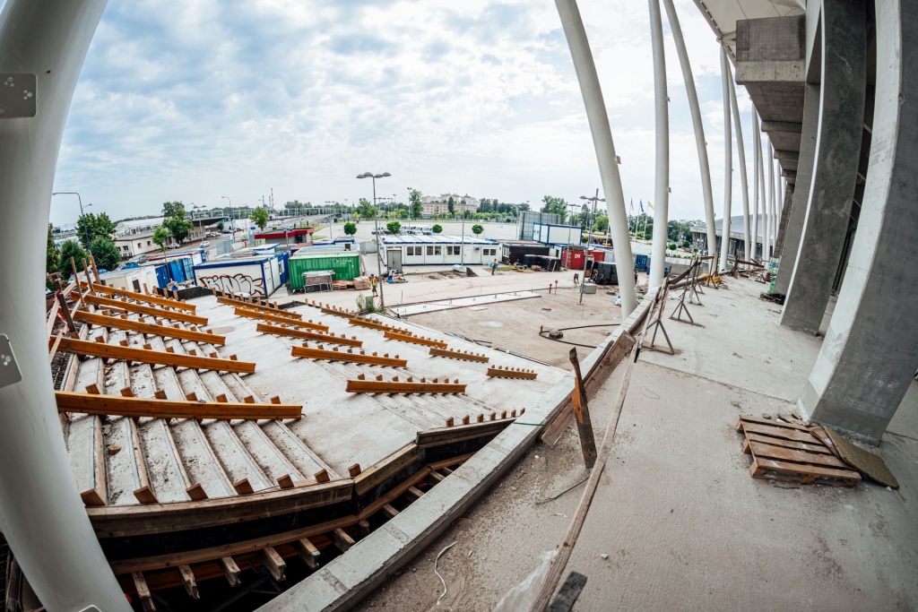 Stadion ŁKS. Do oddania obiektu przy al. Unii 2 w Łodzi pozostał niespełna rok! (fot. ŁKS Łódź)