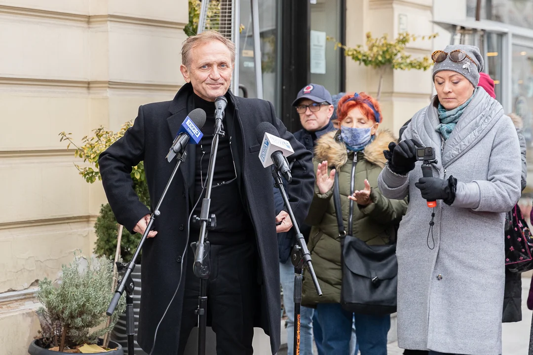 Andrzej Chyba odsłonił swoją gwiazdę w Łódzkiej Alei Gwiazd