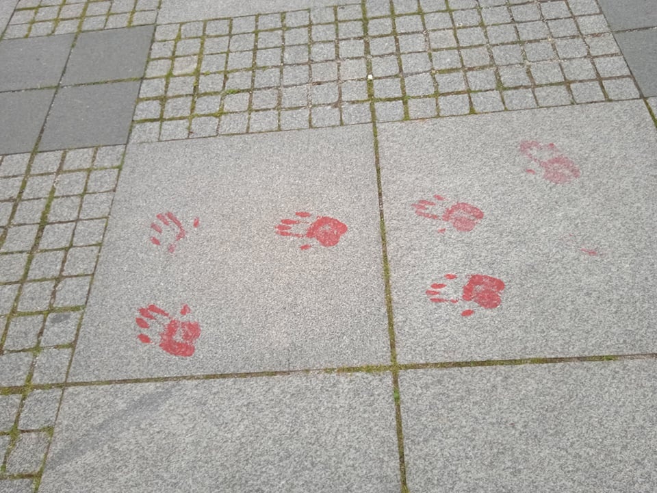 Katedra Łódź. Zniszczono zabytkowe drzwi do łódzkiej katedry. Sprawcy poszukuje policja (fot. dzięki uprzejmości Czytelnika)