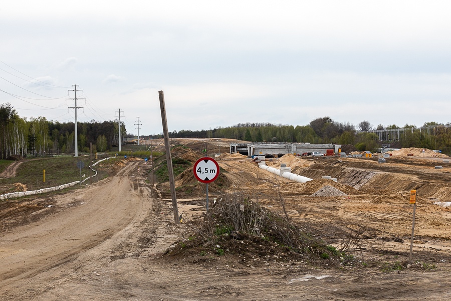 Budowa Zachodniej obwodnicy Łodzi - Obwodnica (Łaskowice) (fot. Michał Pietrzak - redakcja TuŁódź) |wiadomości łódzkie | Łódź | TuŁódź