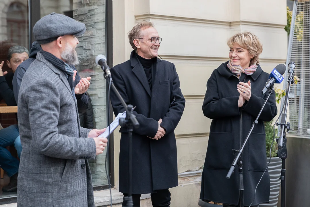 Andrzej Chyba odsłonił swoją gwiazdę w Łódzkiej Alei Gwiazd