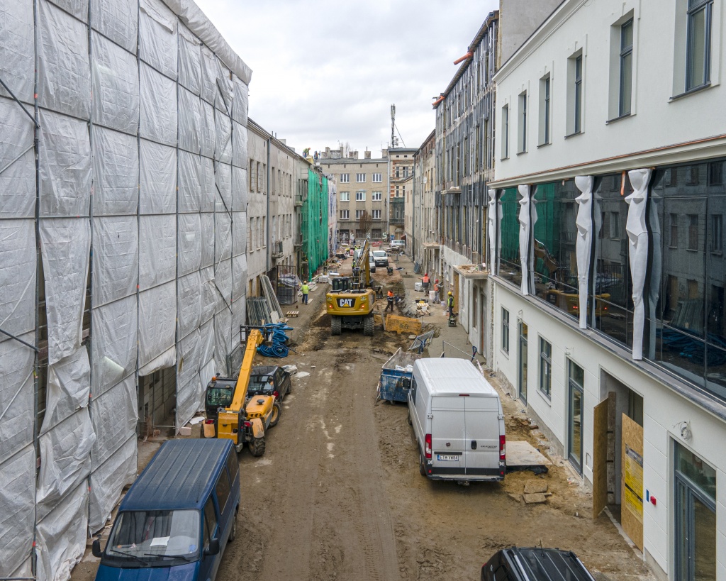 Prace rewitalizacyjne na ul. Włókienniczej w Łodzi ruszyły wcześniej, niż planowano. Jak zmieni się ulica? (fot. UMŁ) |wiadomości łódzkie|Łódź|TuŁódź