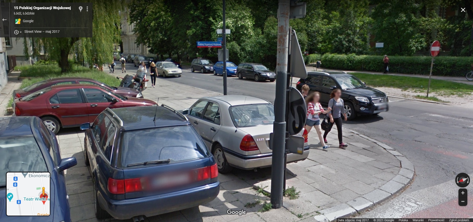 Mieszkańcy łódzkiego Śródmieścia przyłapani przez Google Street View