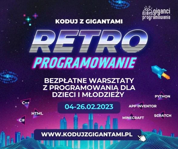 Programowanie w świecie retro gier dla dzieci i młodzieży! - Zdjęcie główne