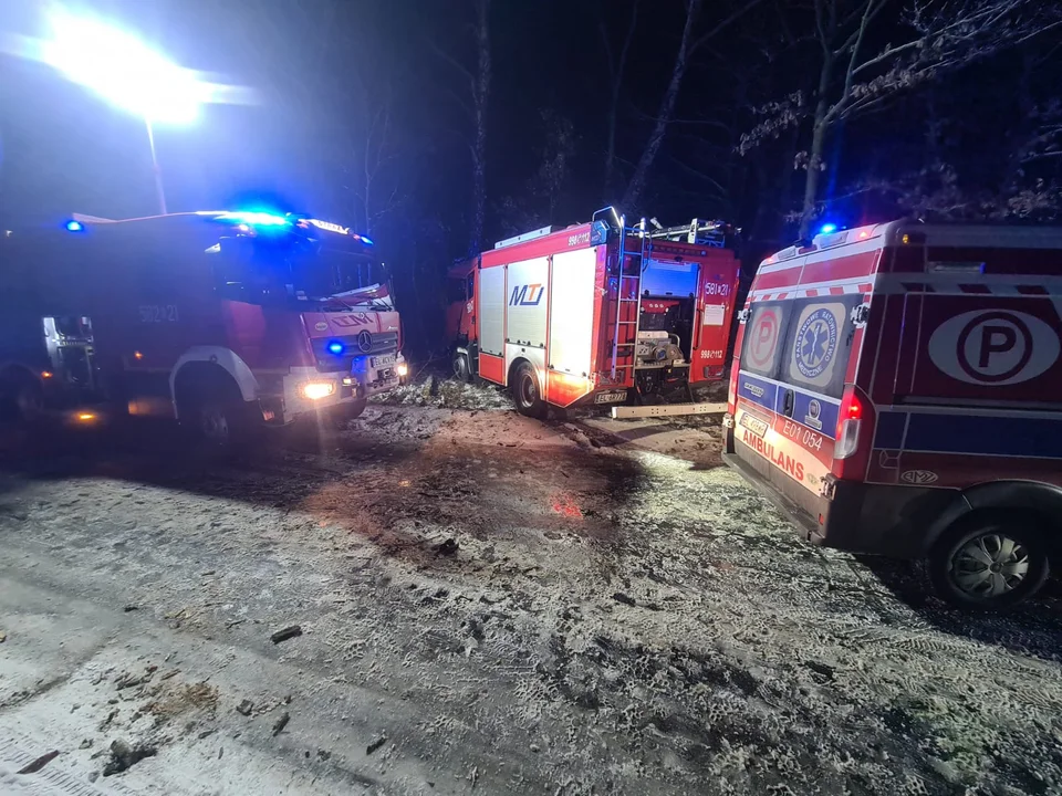 Wypadek wozu strażackiego w Rosanowie