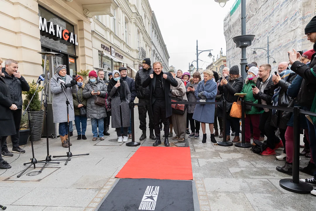 Andrzej Chyba odsłonił swoją gwiazdę w Łódzkiej Alei Gwiazd