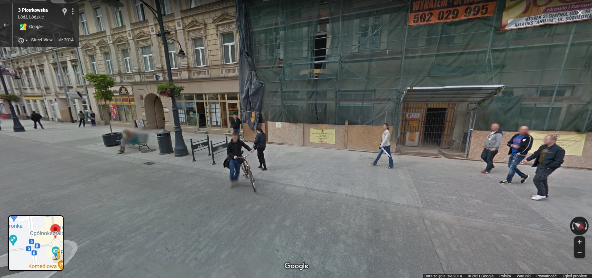 Mieszkańcy łódzkiego Śródmieścia przyłapani przez Google Street View