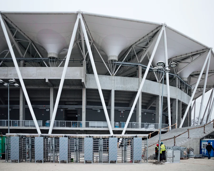 Postępy na budowie Stadionu im. Władysława Króla