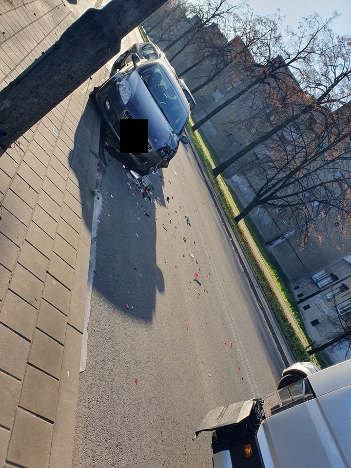 Kolizja z udziałem policyjnych pojazdów na alei Unii Lubelskiej [ZDJĘCIA] - Zdjęcie główne