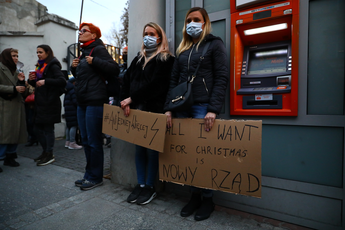 „Ani jednej więcej” - protest na Piotkowskiej w Łodzi