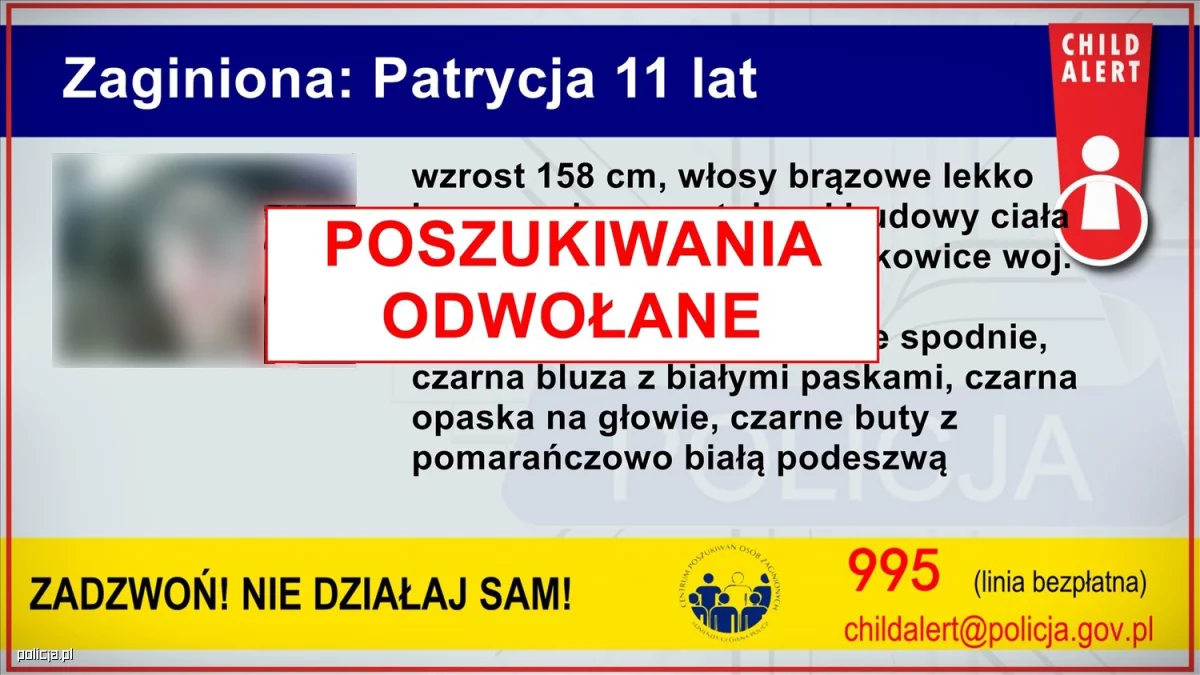 Wydano Child Alert. Trwają poszukiwania 11-latki [AKTUALIZACJA] - Zdjęcie główne