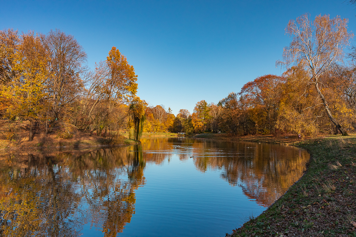 Łódzki park na Zdrowiu zachwyca jesienią