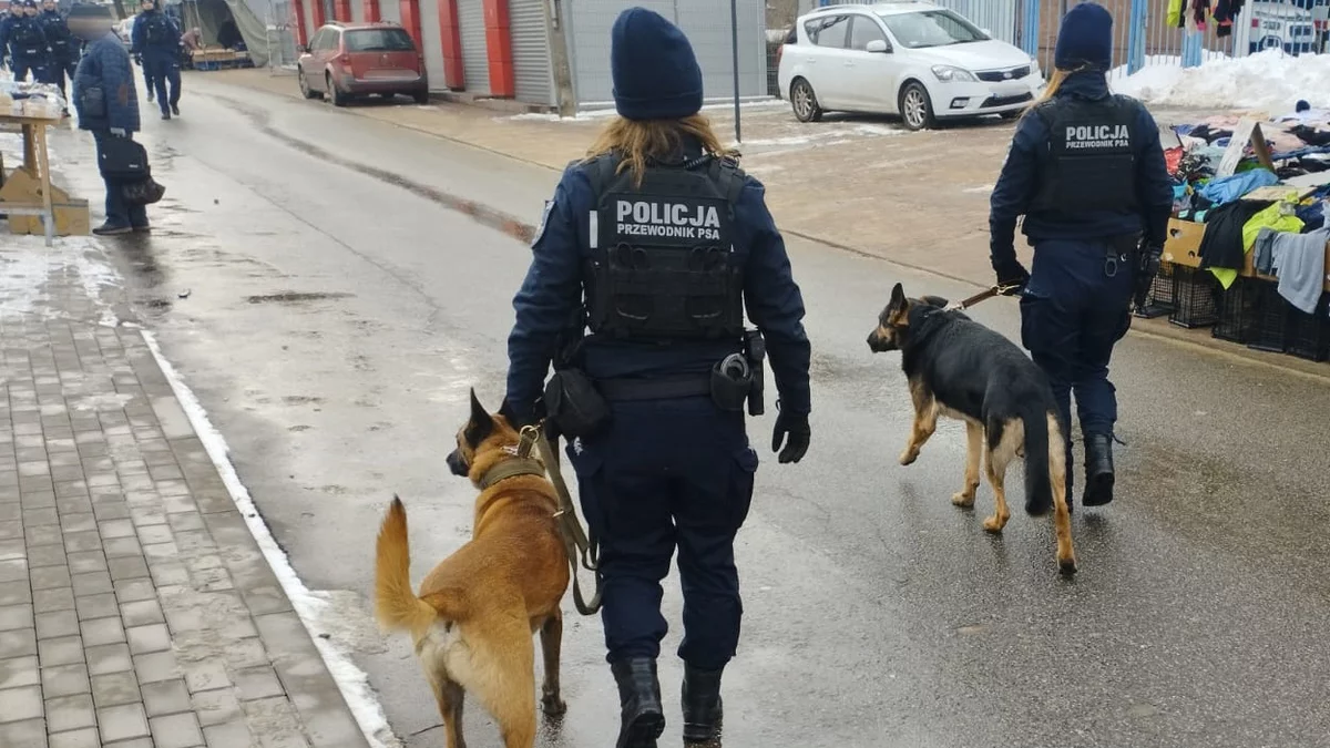 Targowiska na celowniku policji. Co znaleziono na Bałuckim Rynku? [ZDJĘCIA] - Zdjęcie główne