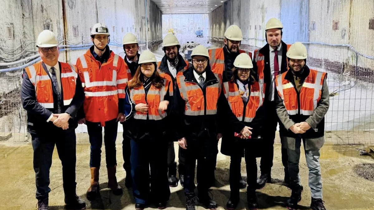 Ważna europejska delegacja z wizytą w Łodzi. Przyglądała się budowie tunelu KDP w Łodzi
