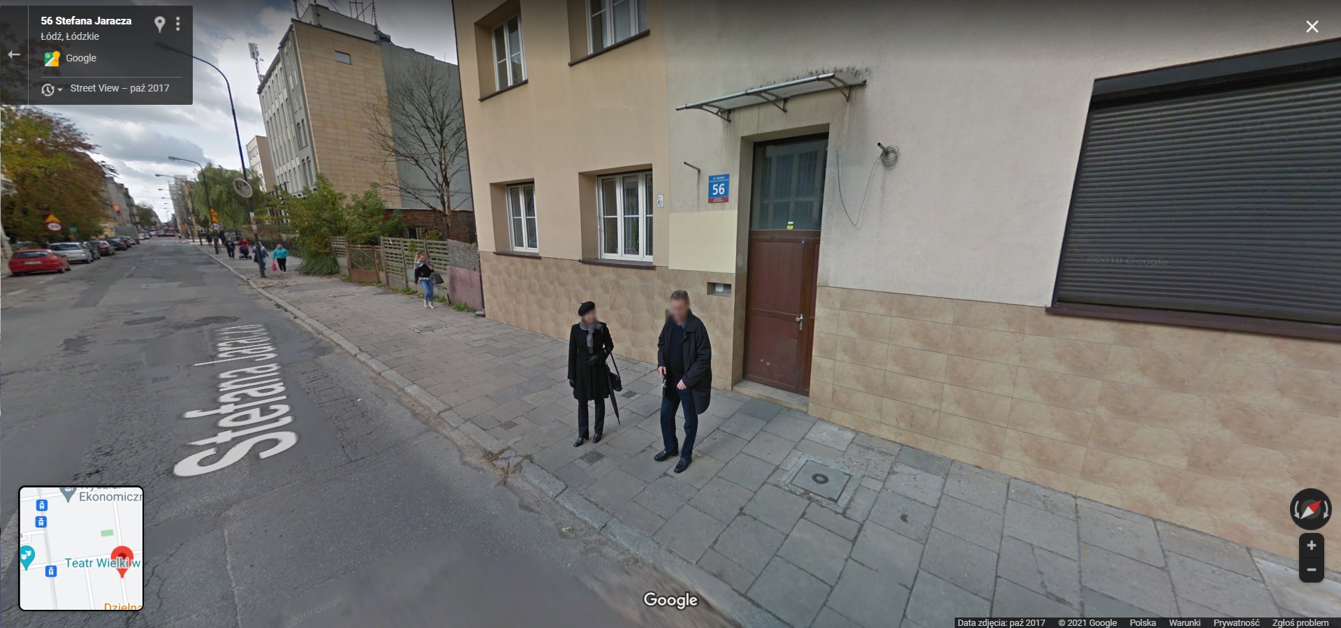 Mieszkańcy łódzkiego Śródmieścia przyłapani przez Google Street View