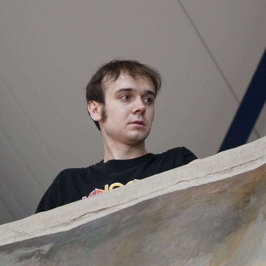 Prace nad reprodukcją słynnego obrazu Ireneusz Rolewski rozpoczął w 2015 roku (fot. Akademia Sztuk Pięknych w Łodzi) |wiadomości łódzkie | Łódź | TuŁódź