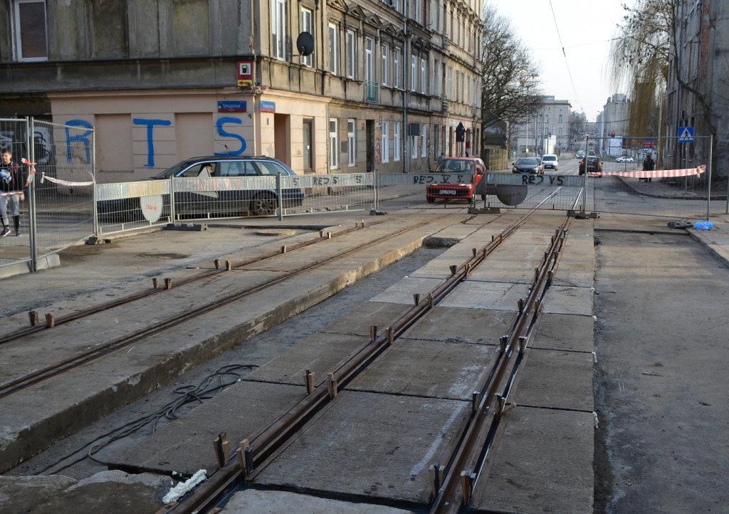 Ruch kołowy na ul. Franciszkańskiej w Łodzi został wznowiony w niedzielę, 28 marca. (fot. MPK Łódź) |wiadomości łódzkie|Łódź|TuŁódź