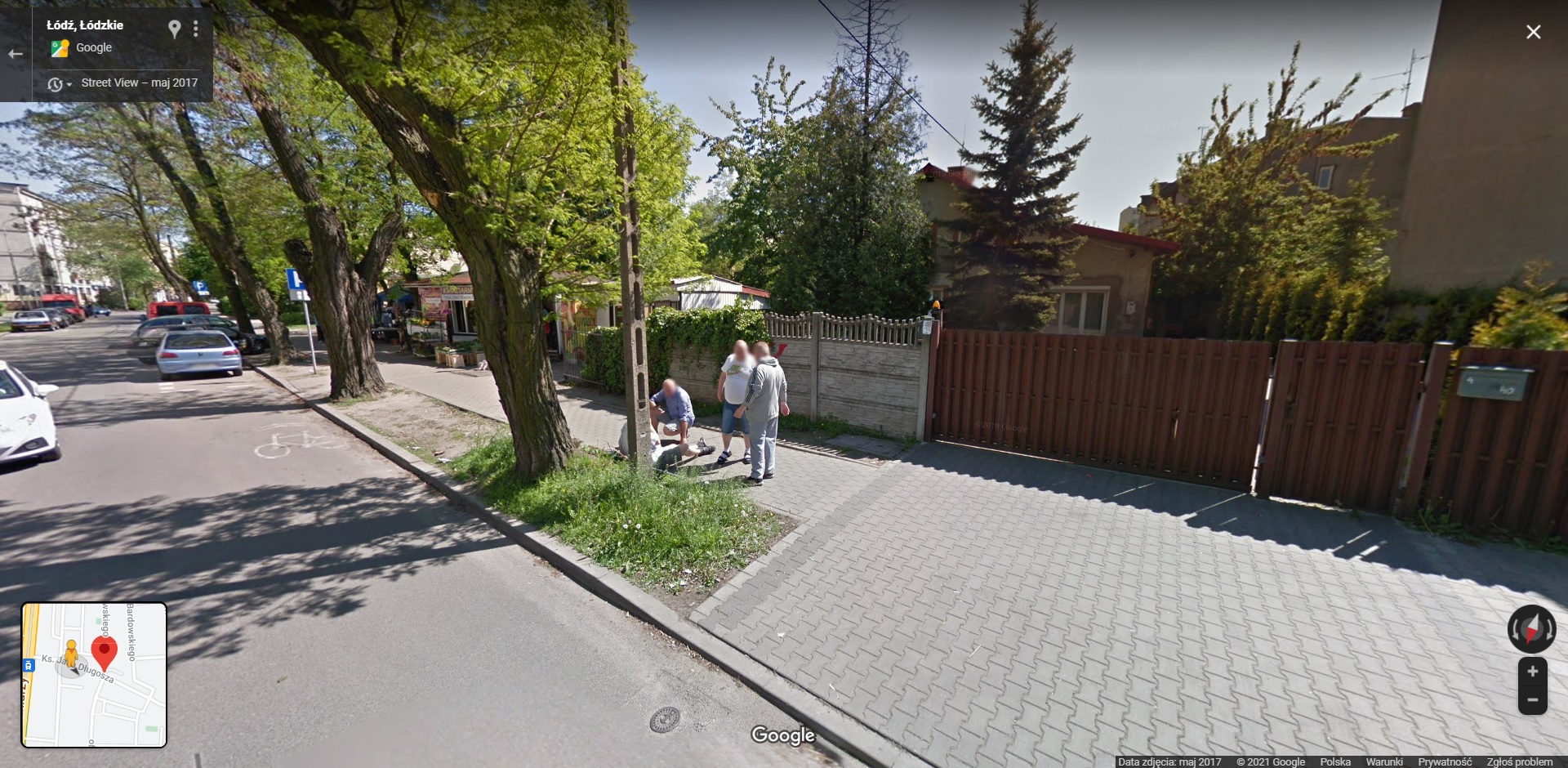 Mieszkańcy łódzkiego Polesia przyłapani przez Google Street View