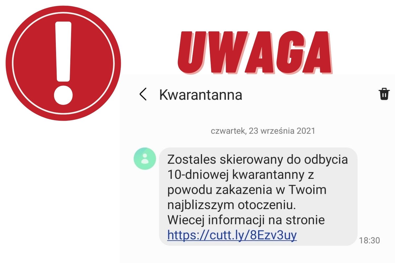 Uwaga na niebezpieczne oszustwo! Chodzi o SMS o odbyciu kwarantanny - Zdjęcie główne