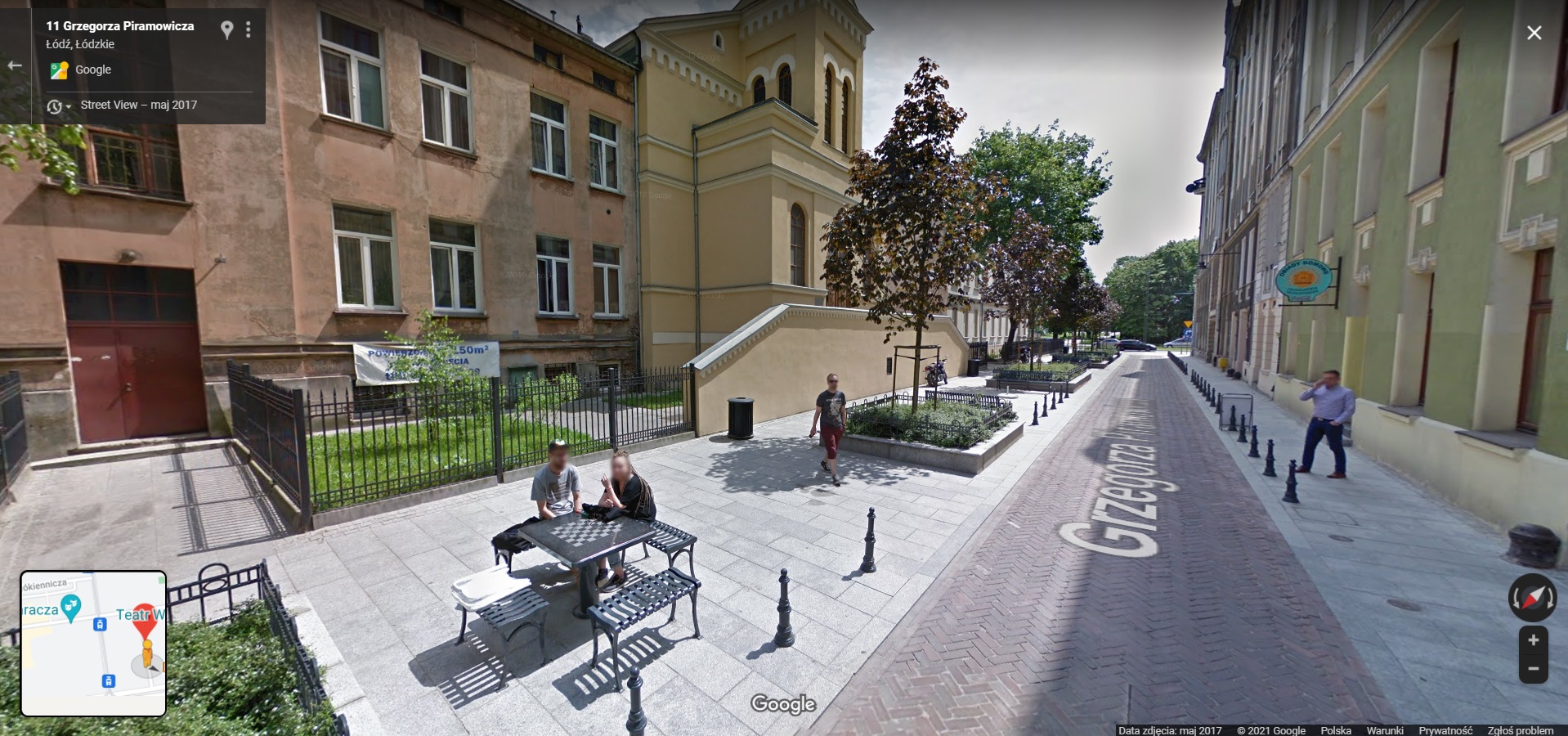 Mieszkańcy łódzkiego Śródmieścia przyłapani przez Google Street View