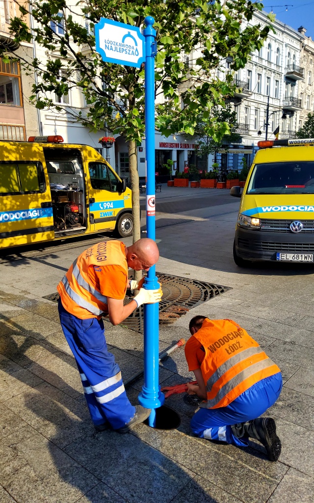 Kurtyny wodne na Piotrkowskiej. Łodzianie będą mieli gdzie się schłodzić w upalne dni (fot. ZWIK)