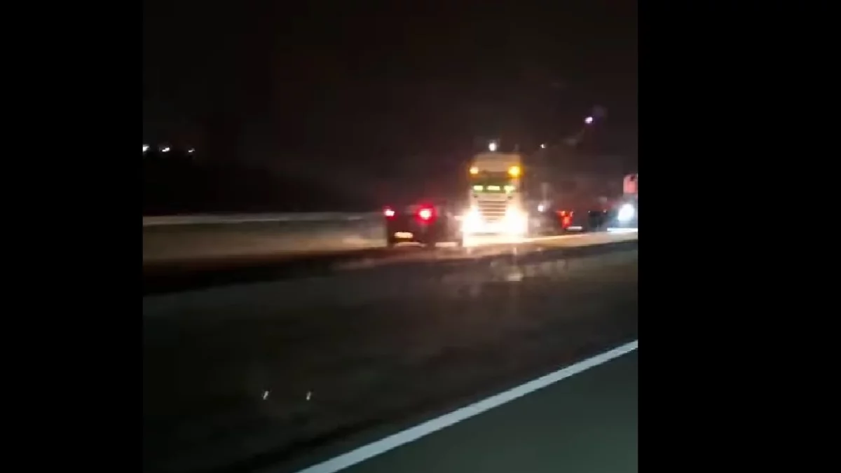 Groźnie na autostradzie A1 w Łódzkiem! Mogło dojść do tragedii! - Zdjęcie główne