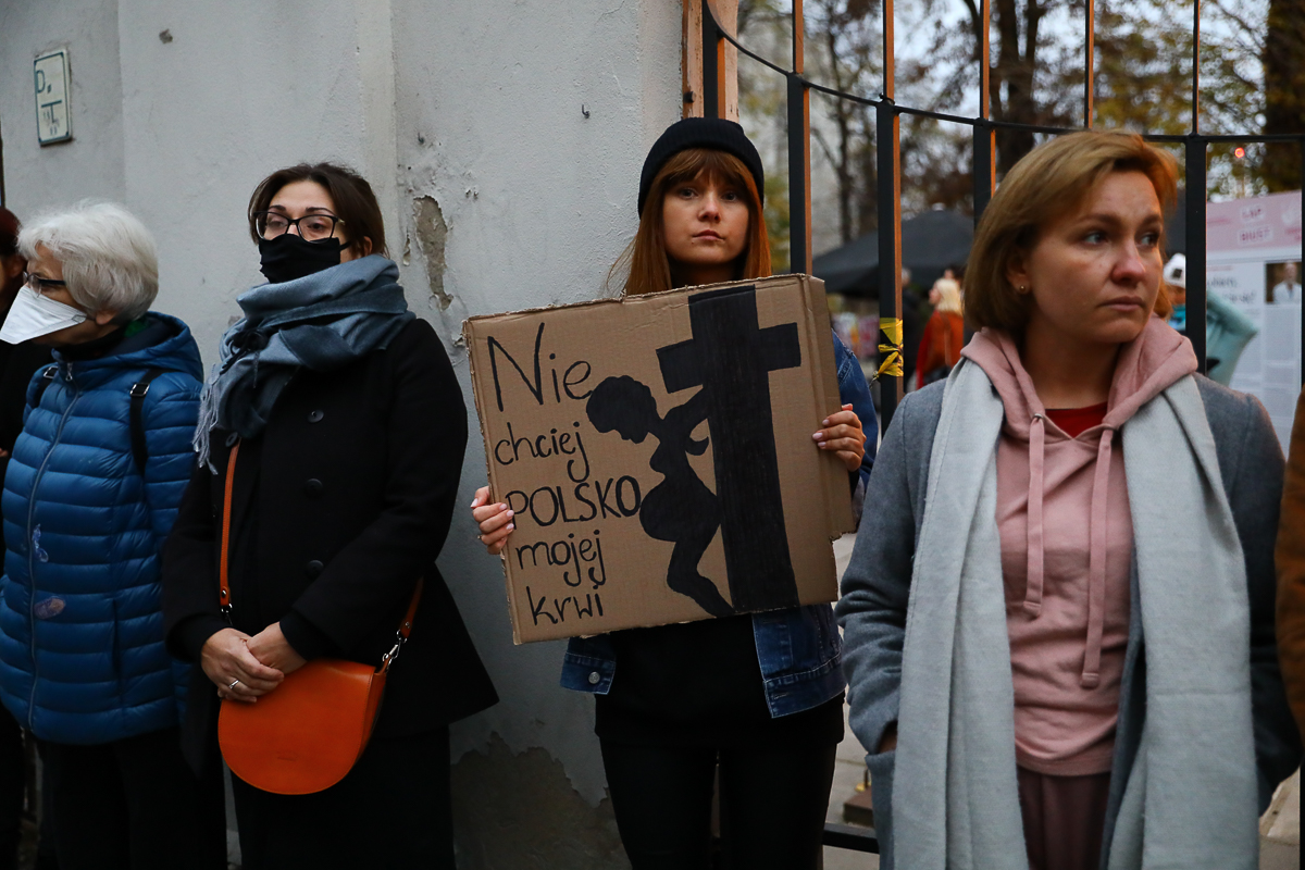 „Ani jednej więcej” - protest na Piotkowskiej w Łodzi